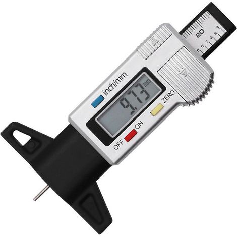 Manomètre numérique portable pour la sécurité des pneus - Facile à utiliser, affichage clair, pour l'inspection des véhicules, le garage et la préparation aux interventions routières - Argent (1/5)