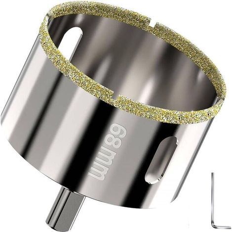 Scie cloche diamant 68 mm – Revêtement diamant haute performance – Foret de guidage pour carrelage. céramique. marbre. granit. verre (1/5)