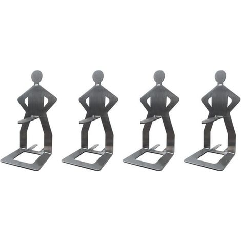 Juego de 4 piezas de parrilla para salchichas, asador portátil para barbacoa, acero inoxidable, 20,5 x 7,5 cm (1/4)