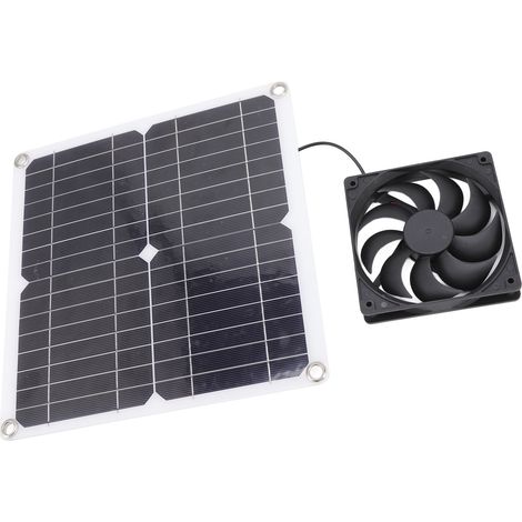Kit Ventilation Photovoltaïque Ventilateur Portable Silicium Monocristallin 12W Voiture Maison RV Kit Aération USB 5V (1/5)