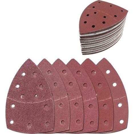 40/60/80/120/180/240, 105 mm x 152 mm, 60 Stück Schleifpapier, Schleifdreiecke, professionelle Mischscheiben, Zubehör (1/5)