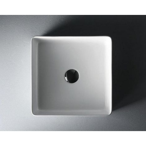 Vasque carrée à poser sans trou DINE-S 36x36x11 cm