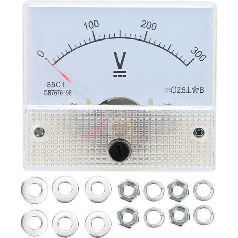 Voltmètre à pointeur cc, Instrument de mesure d'installation de haute précision 85C1 0 300V (1/5)
