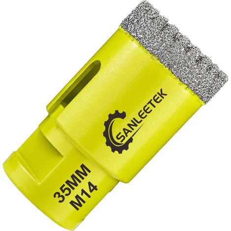 Foret Diamant Carrelage 35mm Brasé Sous Vide Dentelé Scie Cloche Diamant pour Céramique Porcelaine Marbre Granit Perçage à Sec M14 Filetage (1/5)