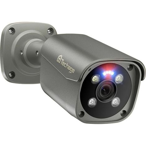 Caméra de surveillance IA, Ultra HD 8MP, Vision nocturne, Caméra AI 4K DC 12V, 3.6mm (1/5)