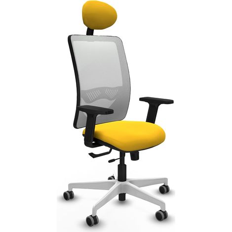 Silla de oficina piqueras y crespo Zulema amarillo simil piel (1/2)