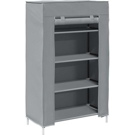 Armoire à chaussure  Meuble à chaussures gris 60,5x30x97 cm tissu non tissé