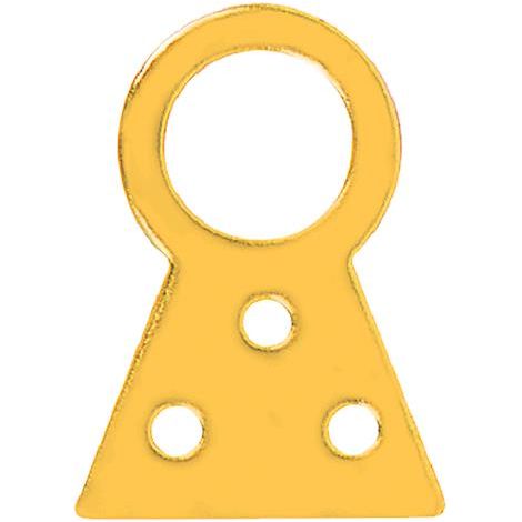 Koncreto Attaccaglie Fisse N.1 Pz 8 Acciaio Ottonato. In Blister.