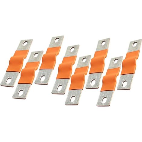 8Pcs Barres de Connexion en Cuivre Plaqué de Haute Qualité - Kit de Barres de Connexion en Cuivre Plaqué pour L'Énergie Solaire et les Batteries à Cycle Profond. (1/5)