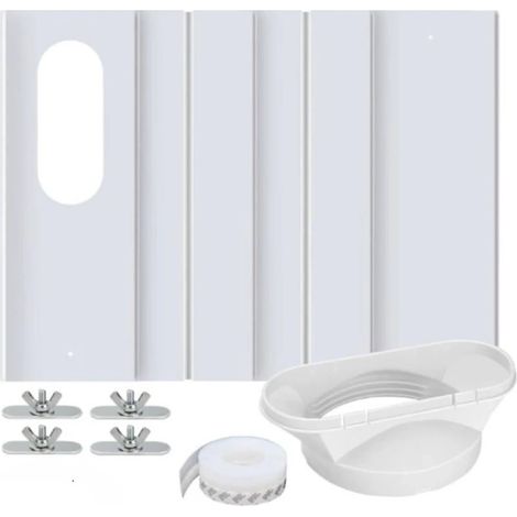 Kit de ventilation de fenêtre for climatiseur portable Panneau d'étanchéité de fenêtre de climatiseur réglable Kit de déflecteur Kits de ventilation de fenêtre coulissante (1/5)