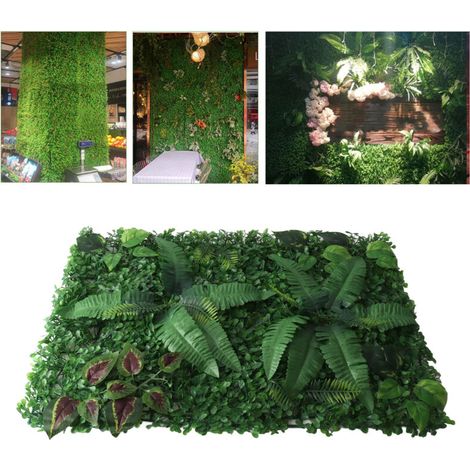 Table Murale Plante Artificielle Type 3 - Panneau Murale Herbe - Décor Vert Indoor Outdoor - PE 60x40cm - Écran Privacy