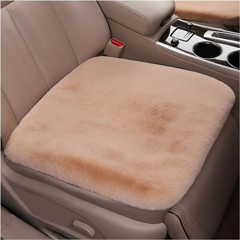 2-teiliges Autositzkissen, superweicher Komfort-Vordersitzschutz/Bezug, Winterverdicktes Vorder- und Rücksitzkissen, bequem, für Auto und Büro (Khaki) (1/5)