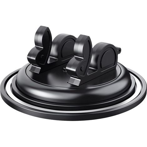 (Nero) Supporto per telefono da auto, supporto per telefono da auto, supporto per aletta parasole, supporto per smartphone girevole a 360° per smartphone da 4,0 a 7,0 pollici (1/4)