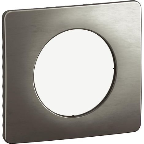 Plaque 1 Poste, Céliane, Finition Acier Satiné, Design Moderne Et Élégant, Compatible Avec Mécanismes Céliane (1/3)