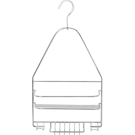 Valet de Douche Mini et Pratique pour Salle de Bain, idéal pour Un Gain de Place, Finition chromée, Dimensions compactes 49x25,5x11cm, Accessoire de Salle de Bain