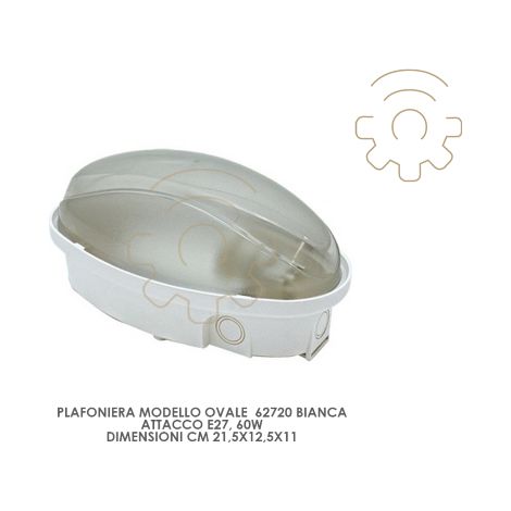Plafonnier rond 62720 blanc E27 60W cm 21,5x12,5x11cm pour extA rieur
