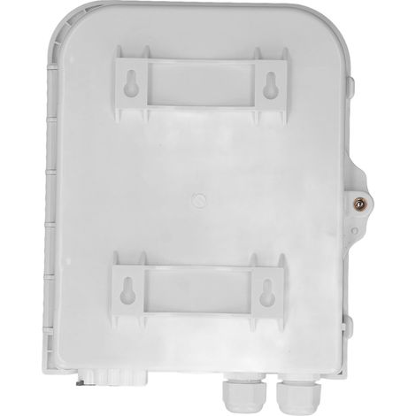 Boîtier de raccordement fibre 8 corps ABS à fixation murale pour extérieur intérieur avec accessoires (1/5)