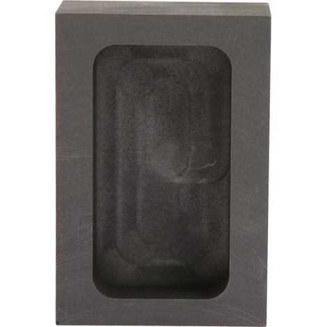 Moule en graphite rectangulaire pour fusion de métal, chauffe et refroidissement rapides, moule de coulée et d'affinage, 5,6 x 3,8 x 2 cm, outil de fonderie. (1/5)