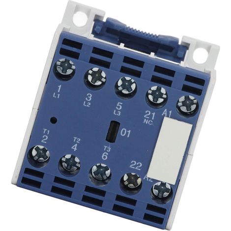 Contacteur Tripolaire 220V, Démarreur Moteur Triphasé 3 Pôles, Relais de Commande Normalement Ouvert, Contacteur AC 3 Phases (1/5)