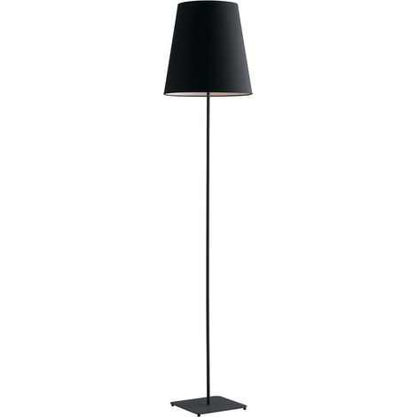Fan Europe ELVIS Lámpara de pie con pantalla cónica negra, pantalla de tela 34x155cm