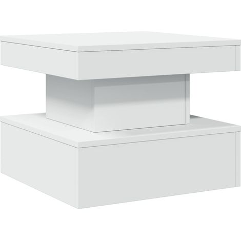 Mesa de centro con luces LED blanco 50x50x40 cm vidaXL