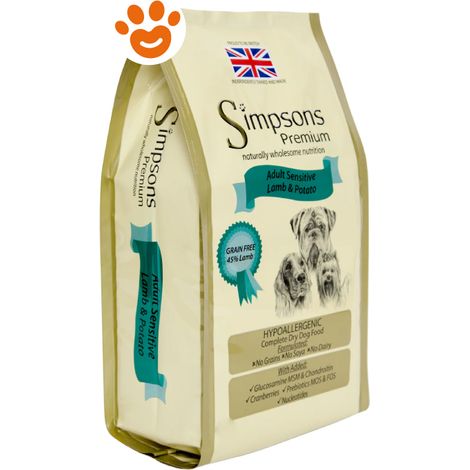 Simpsons Dog Adult Sensitive Agnello e Patate - Sacco 12 Kg -