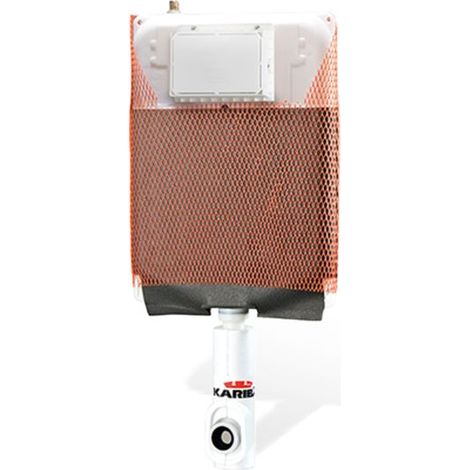 Cassetta da Incasso per Scarico WC Kariba Monolith 9.0 + Placca Bianca - 375409-72