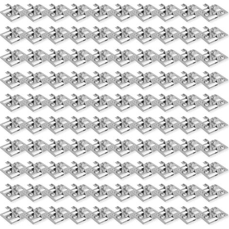 Lot de 100 clips de fixation pour terrasse en composite extérieur dissimulé (1/5)