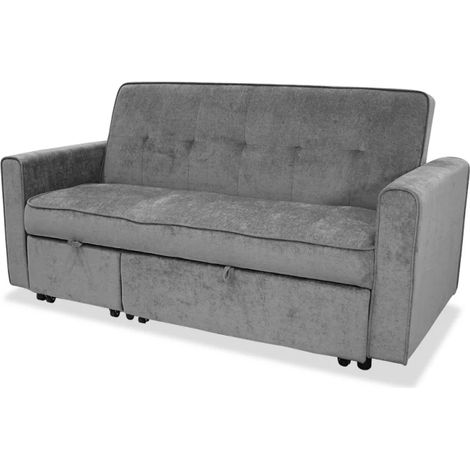 Sofá cama modelo Arkana tapizado textil gris, 178cm(ancho) 90cm(altura) 87cm(fondo). (1/4)