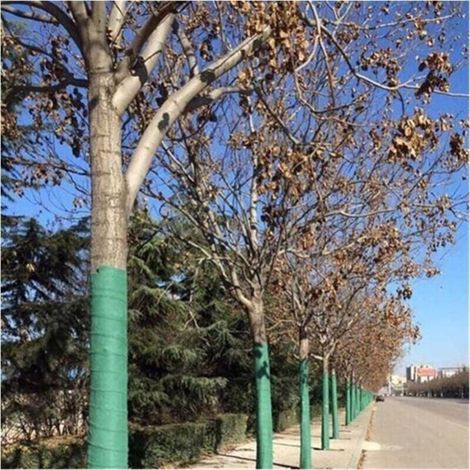 Lot de 1 bande de protection pour tronc d'arbre - 17 m - Résistant à l'hiver - Double couche - Chaleur et hydratation