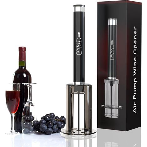 Tire Bouchon, Tire-Bouchon à Pression d'air 7S Cork Pops Out Décapsuleur de Pompe Ouvre Bouteille Vin Outils Portable Accessoire pour Sommelier Amateurs de Vin Cadeau Noel Fete des Peres (1/5)
