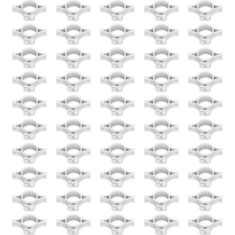 Isolateurs de clture électrique 50pcs Isolateurs de tige de borne de clture électrique à impulsion avec trou de 3.2cm pour ferme gris. (1/5)