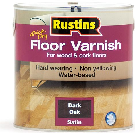 Vernis pour sol - Séchage rapide - Chêne foncé - Satiné - 10-12m²/L - 2.5L (1/2)