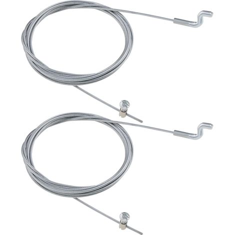 2 Pièces Câble d'accélérateur à Tête Z pour Tondeuse à Gazon 2000mm Crochet en Z Câble de Frein pour Moteur Extrémité Z Câble d'accélérateur Flexible Diamètre 1.5mm (1/5)