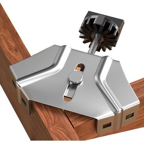Pince À Angle Droit Étau à Bois 90° pour Assemblage,Accessoires de Précision Réglables Ergonomiques pour Encadrement, Soudure, Fabrication de Meubles avec Support Renforcé (1/4)