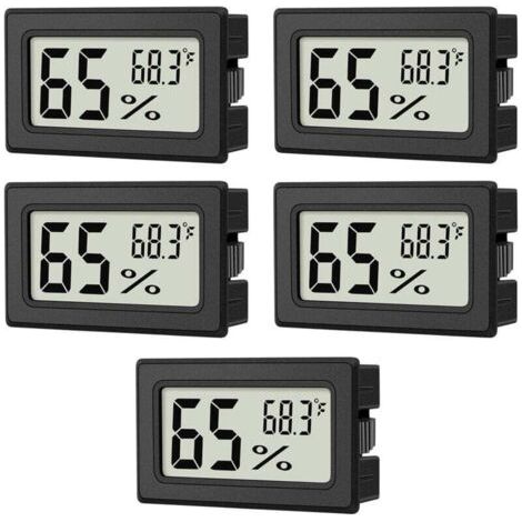 Thermo-Hygrometer für den Innenbereich, 5 Mini-Hygrometer für Gewächshäuser, Terrarien, Autos, Wohnungen und Büros. Praktisch und vielseitig.