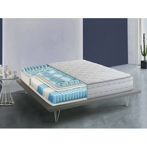 Talamo Italia Doppelmatratze Natalina, Memory Foam-Matratze und Taschenfedern, 100% Made in Italy, Anti-Milbe und hypoallergen, Cm 160x200 h26 (1/5)