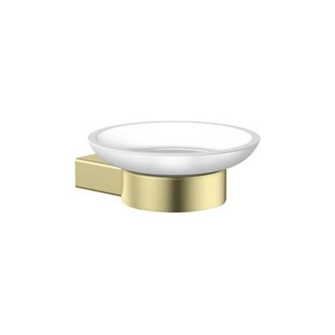 Portasapone bagno in acciaio oro e vetro installazione a muro  ART-R kamalu
