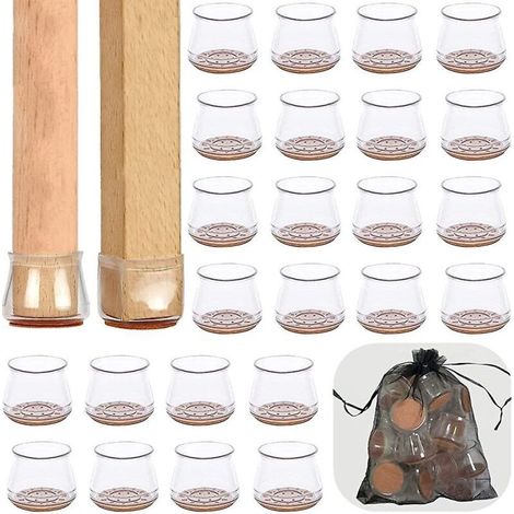 Protège-pieds de chaise, protège-pieds de chaise, 24 pièces en silicone (1/5)