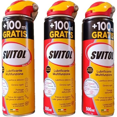 Svitol Lubrificante Sbloccante Spray Professionale Cap Doppia Azione 500 ml – 3 pz
