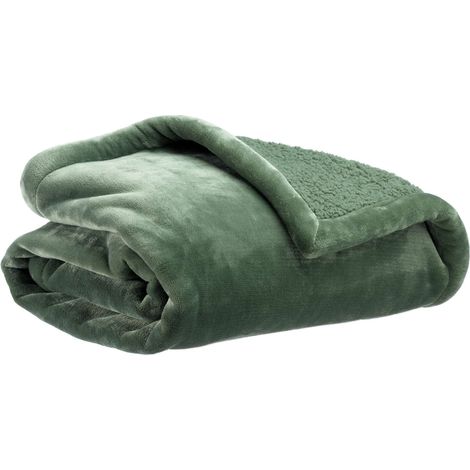 VIVARAISE - Plaid Michka Vivaraise - Couvre-lit Doux Double Face 180x220 cm en Polyester Beige (1/5)