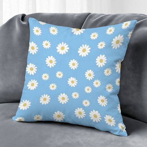 Housse de coussin fleurs été, décoration canapé maison,45×45cm (1/5)