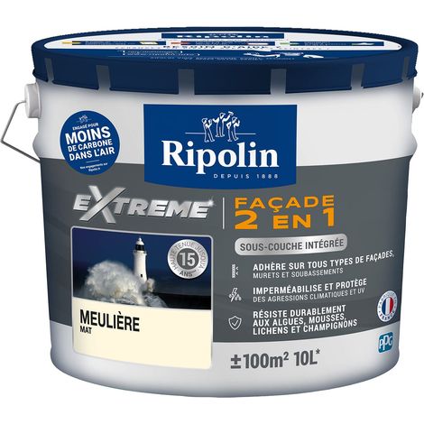 RIPOLIN Peinture façade ton Meuliere 10L