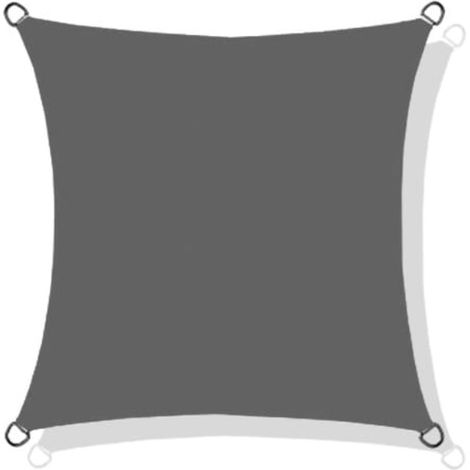Wasserdichtes Nylon-Sonnensegel 3x3 m grau