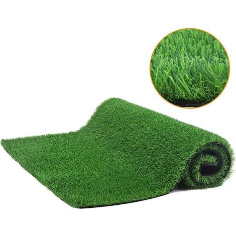 Tapis de Gazon Artificiel, Réaliste en Tissu Non Tissé Pelouse Synthétique Intérieur pour Jardin, terrasse - revêtement de Sol Outdoor (1/5)