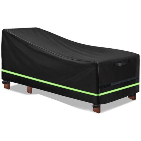 Funda para sofá de jardín, funda para sofá de exterior, funda impermeable para banco de jardín, funda para sofá de jardín, funda negra para banco de jardín 200x75x70/40cm