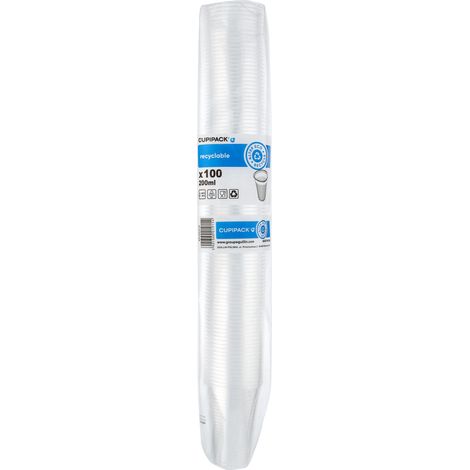 Transparente Plastikbecher 200ml 100 Stück. (1/2)
