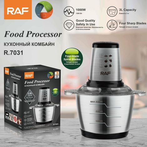 Hachoir à viande grande capacité aux normes européennes - Usage domestique - Robot culinaire électrique en acier inoxydable - Hachoir à viande multifonctionnel pour la cuisine (1/5)