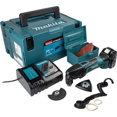 Makita DTM50RT1J1 18v LXT Lithium Cordless Multi Tool Multi Tool 1 x 5ah + Acc (1/5)