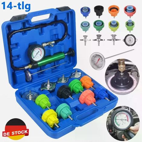 14 détecteurs de fuites de pression radiateur testeur de système de refroidissement automobile outil diagnostic complet (1/5)